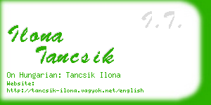 ilona tancsik business card